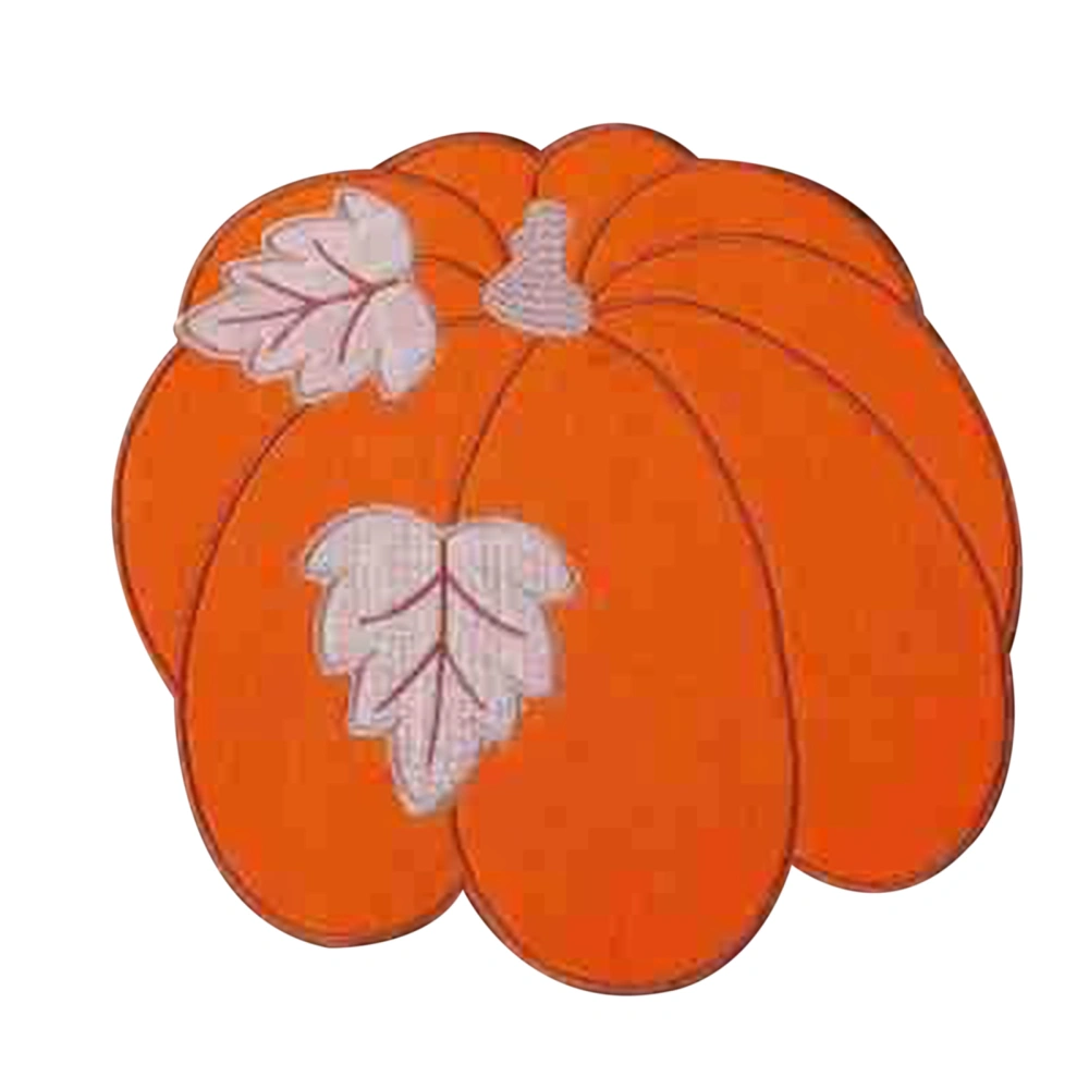 Halloween Table Mat Embroidery Pumpkin Placemat, Halloween Decor