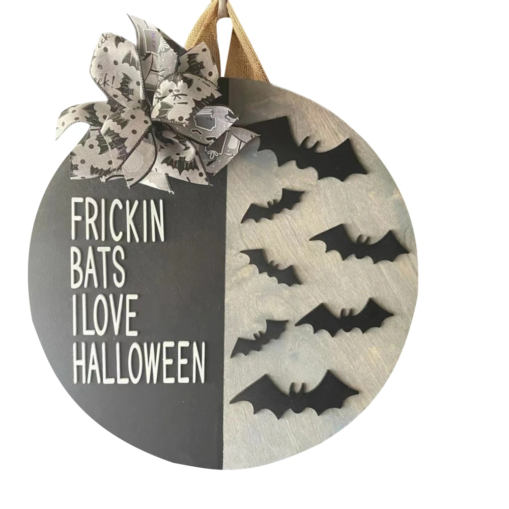 Halloween Welcome Door Sign for Front Door Bat Letter Hanging Decor