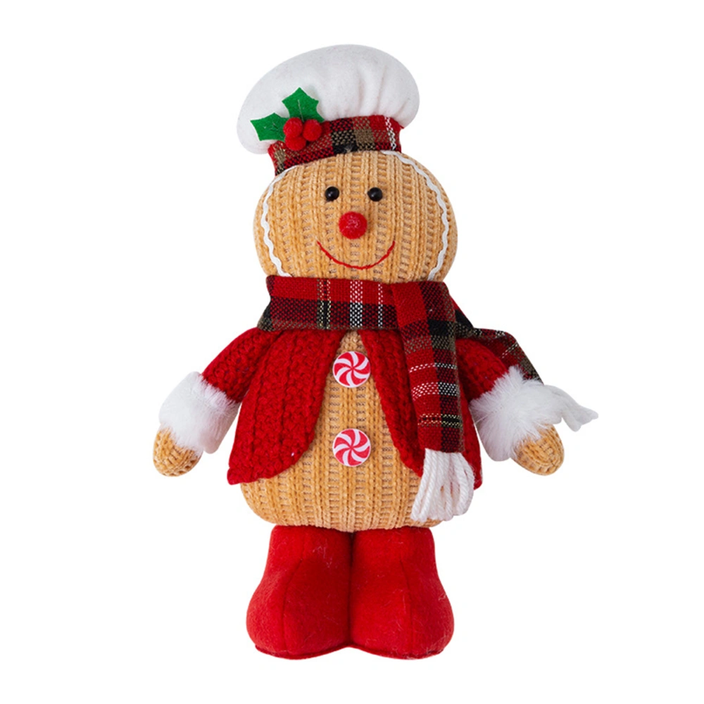 Christmas Gingerbread Man Plush Toys Cute Stuffed Dolls Decorations