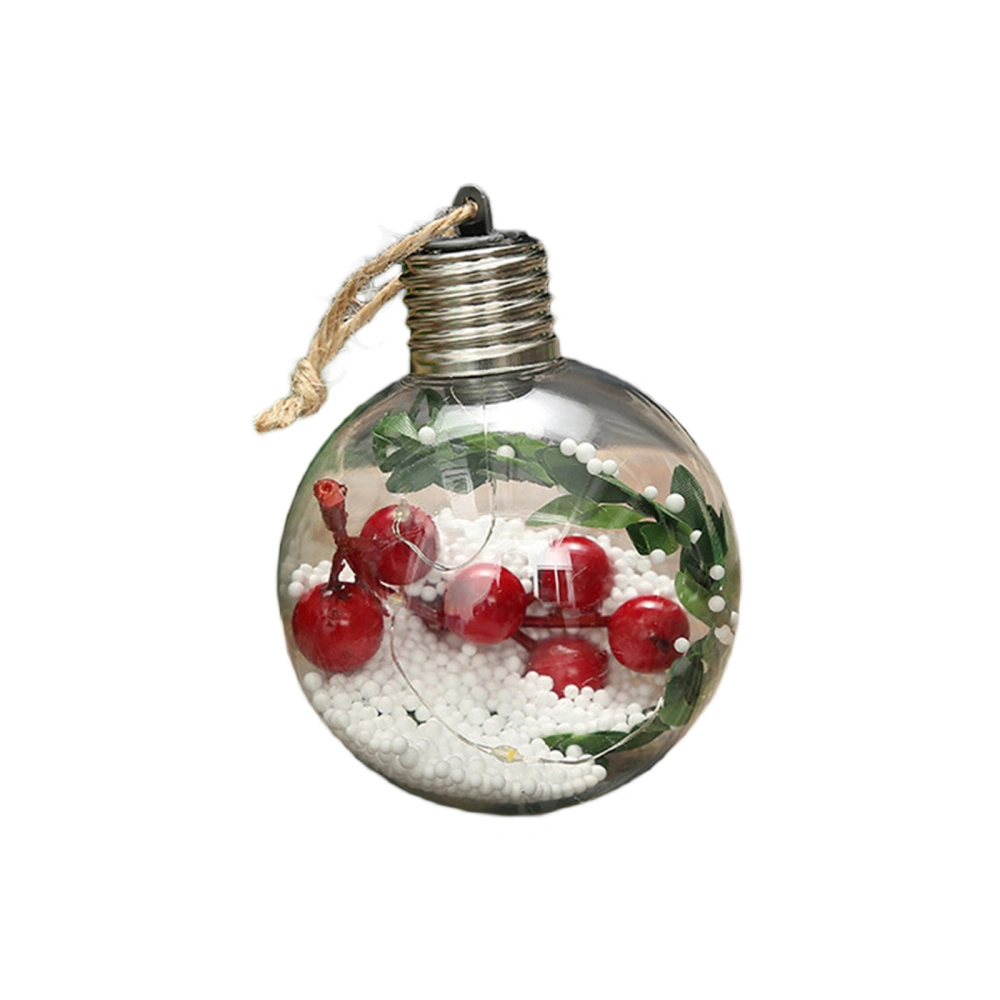 Christmas Balls Clear Glowing Bemies Pine Pinecone Light Bulb Ornament