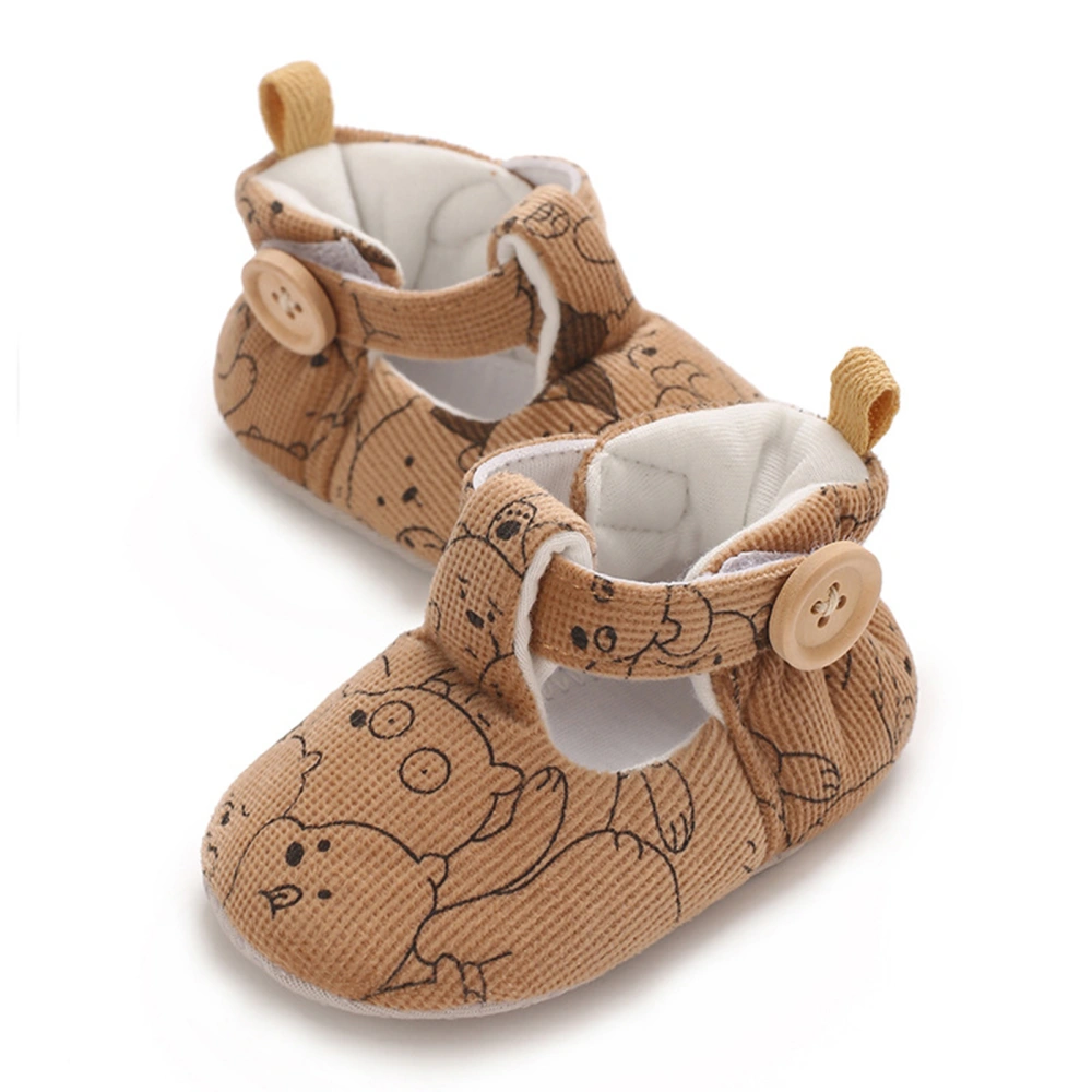 Baby Boys Shoes Cartoon Print Flat Shoes Infant Non-Slip Shoes