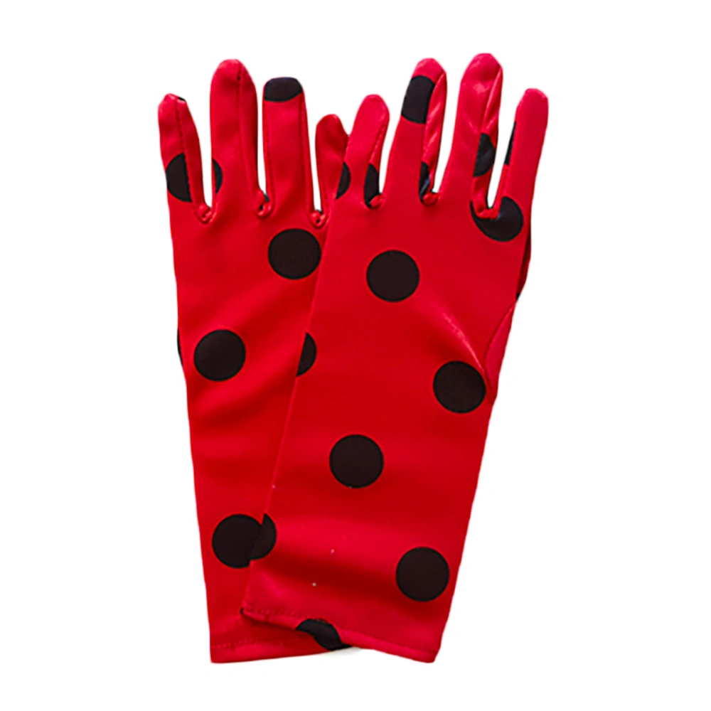 Kids Girl Ladybug Gloves Halloween Costume Accessories Cosplay Props