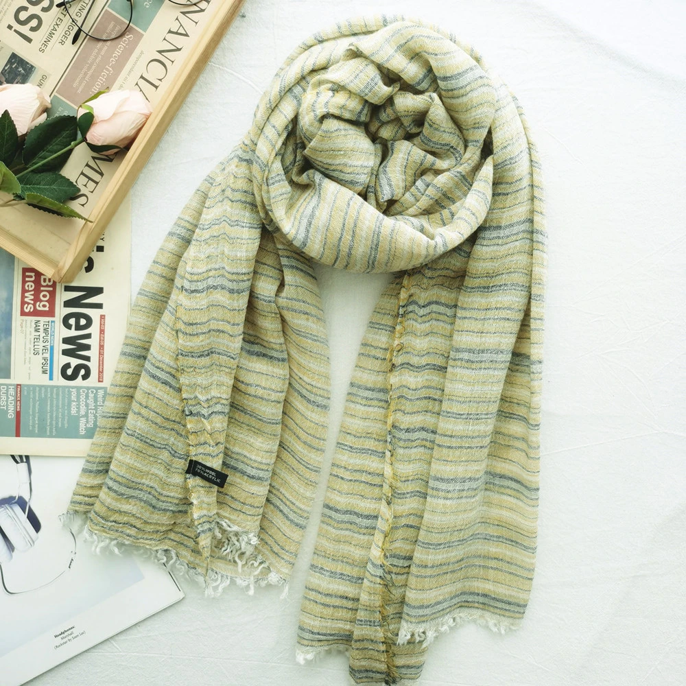 Women's Striped Simple All-match Sunscreen Shawl Long Scarf