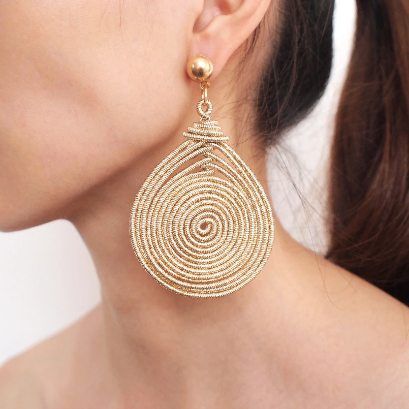 Retro Multi-layer Circle Multi-layer Long Earrings