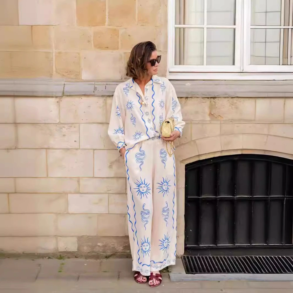 All-matching Shirt Cardigan Trousers Suit