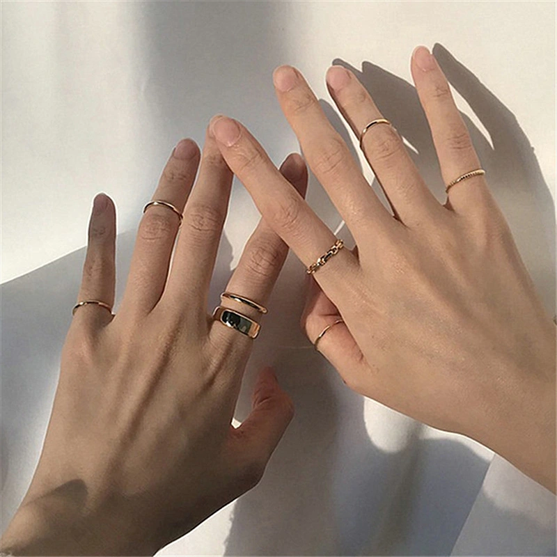 Seven-piece Ring Female Finger Ring Joint Index Finger Ring