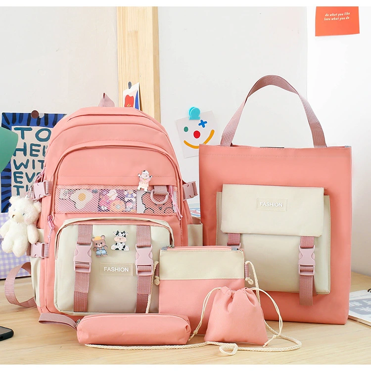 Five-piece Schoolbag For Women