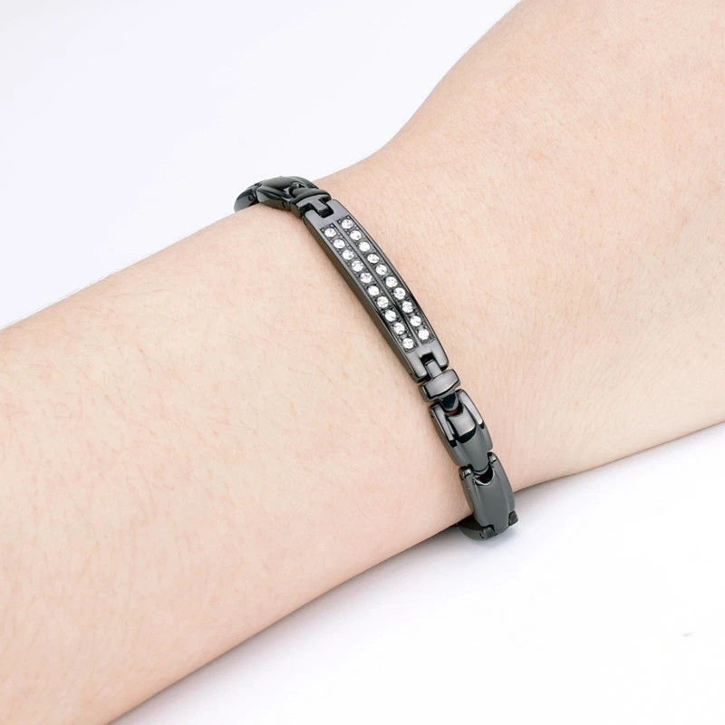 Cross CNC Diamond Magnet Bracelet Radiation Protection