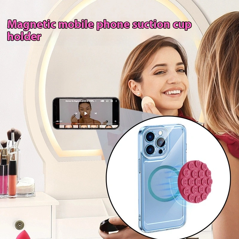 Magnetic Silica Gel Sucker Phone Case Holder