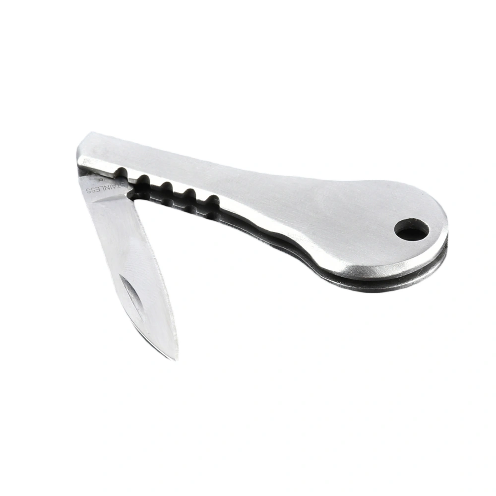 Key Folding Knife, Mini Pocket Knife with Keychain Hole, Outdoor Knife