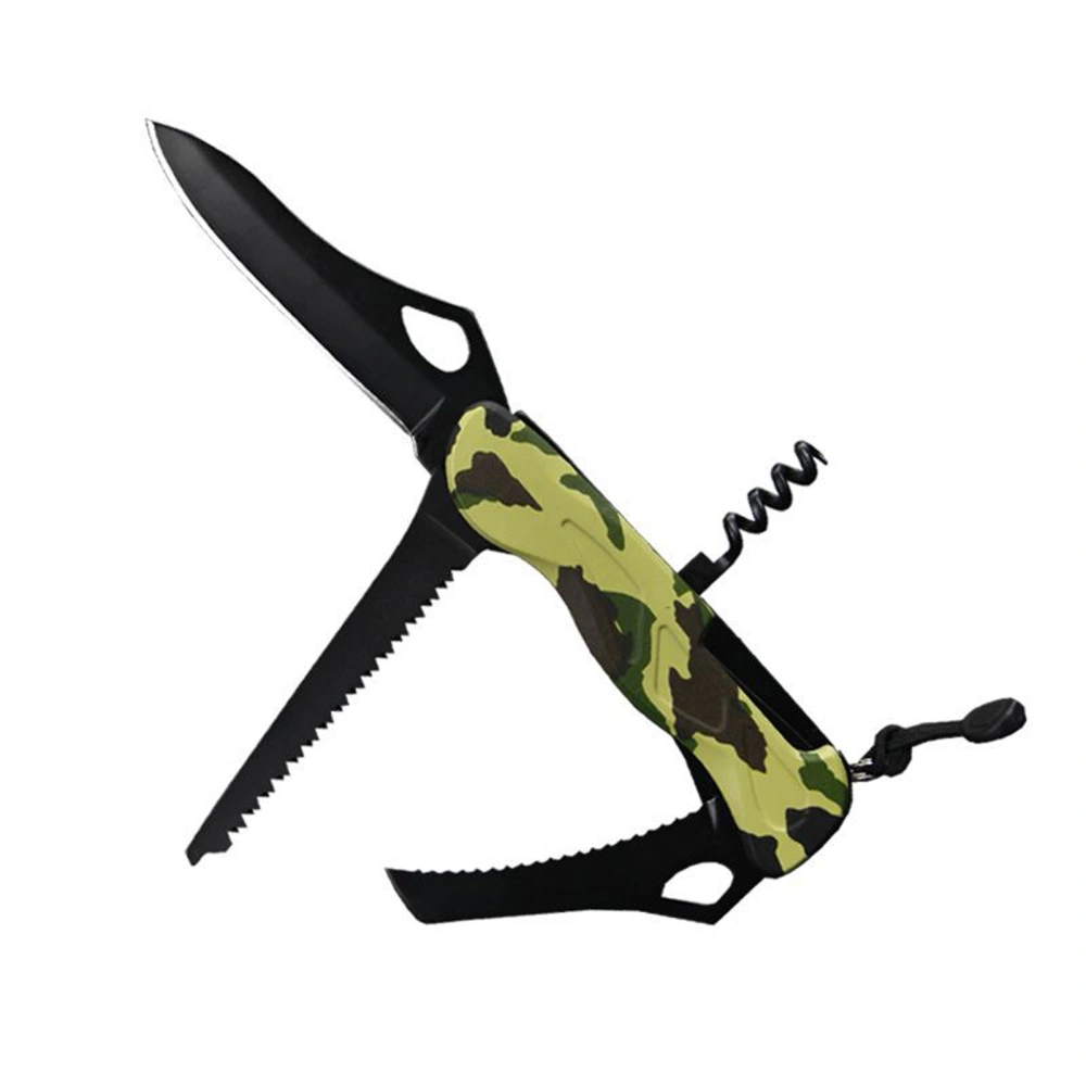 Stainless Steel Folding Knife Multi-functional Camouflage Pocket Knife