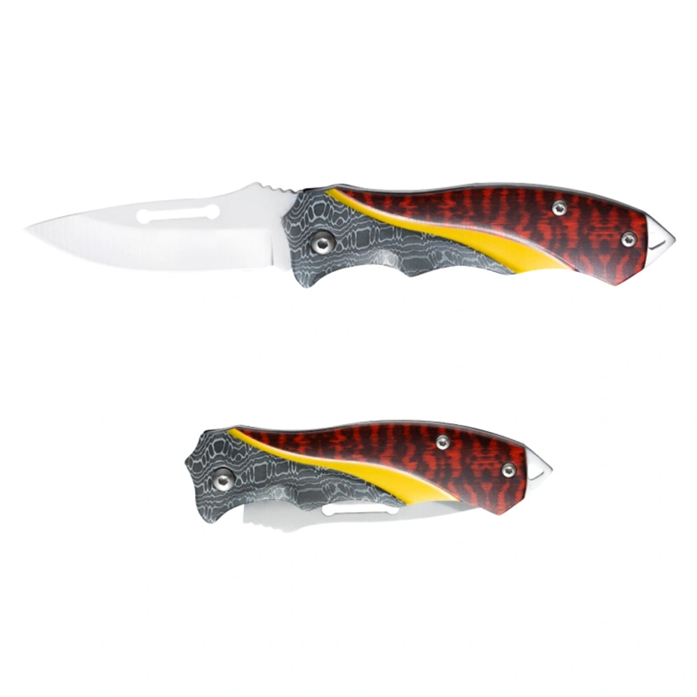 Pocket Knife, Stainless Steel Foldable Outdoor Survival Tool with Clip