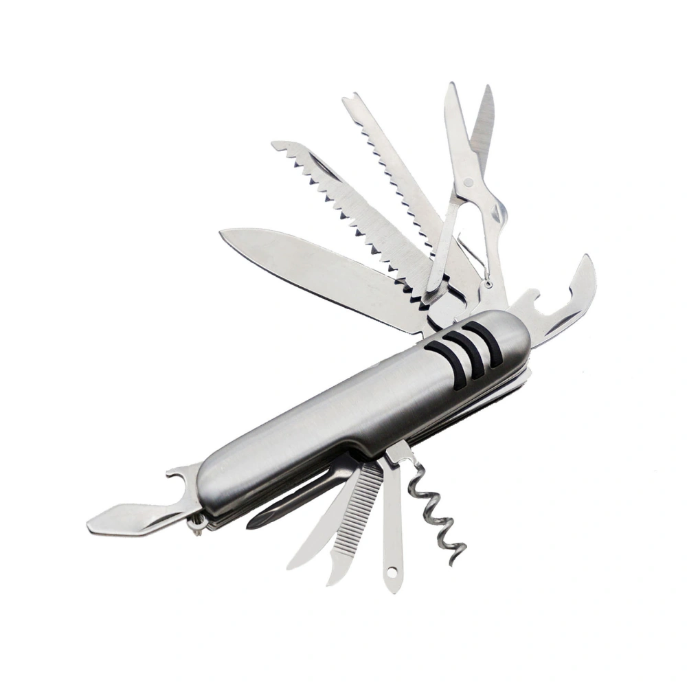 Multitool Knife Fire Starting Sticks, Bottle Opener, Saw Screwdrivers