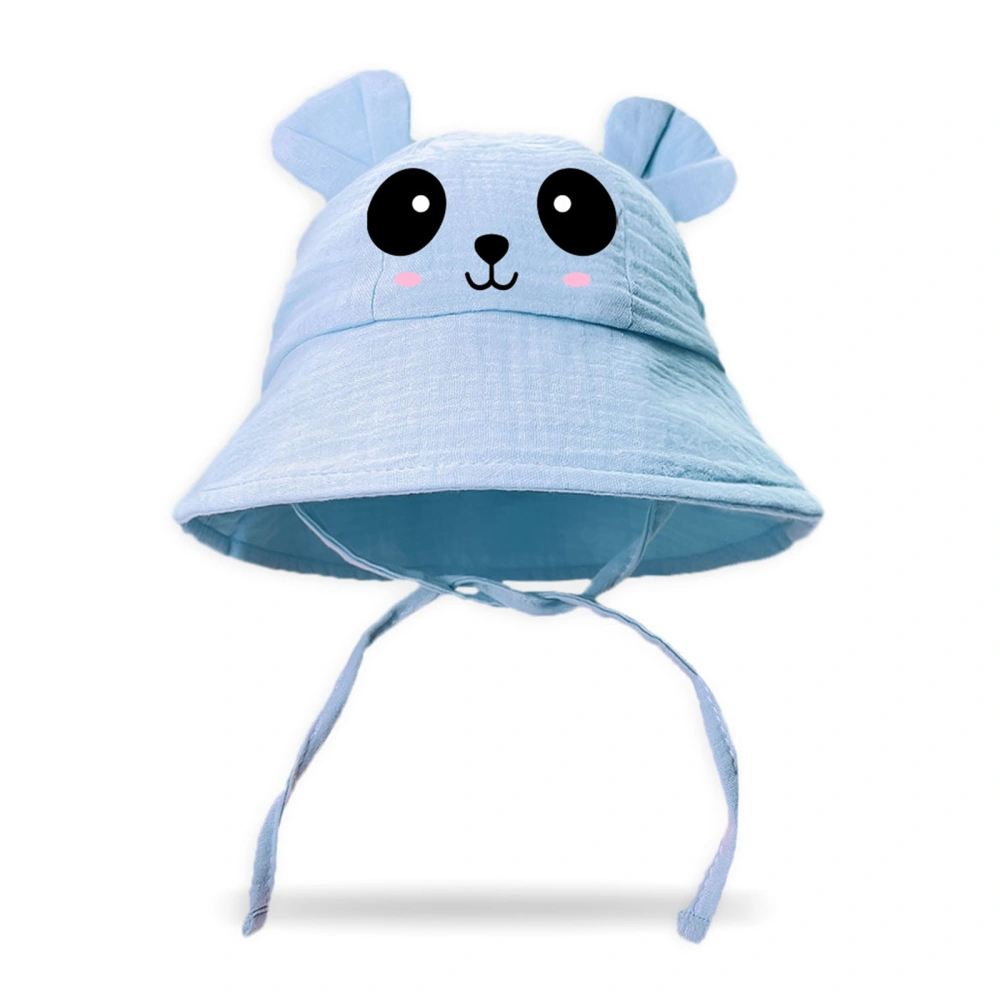 Baby Summer Bucket Hat Sun Protection Wide Brim Bear Bucket Hat