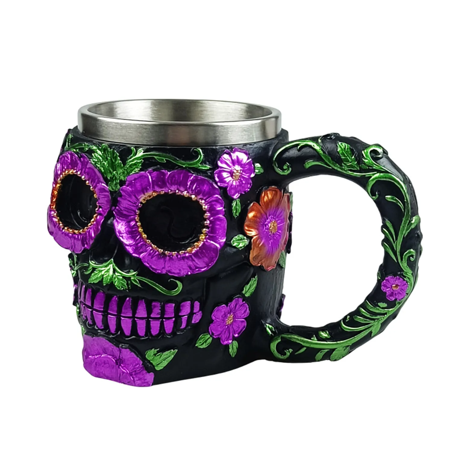 Novelty Skull Wine Goblet Gothic Ossuary Skull Skeletal Wine Cup