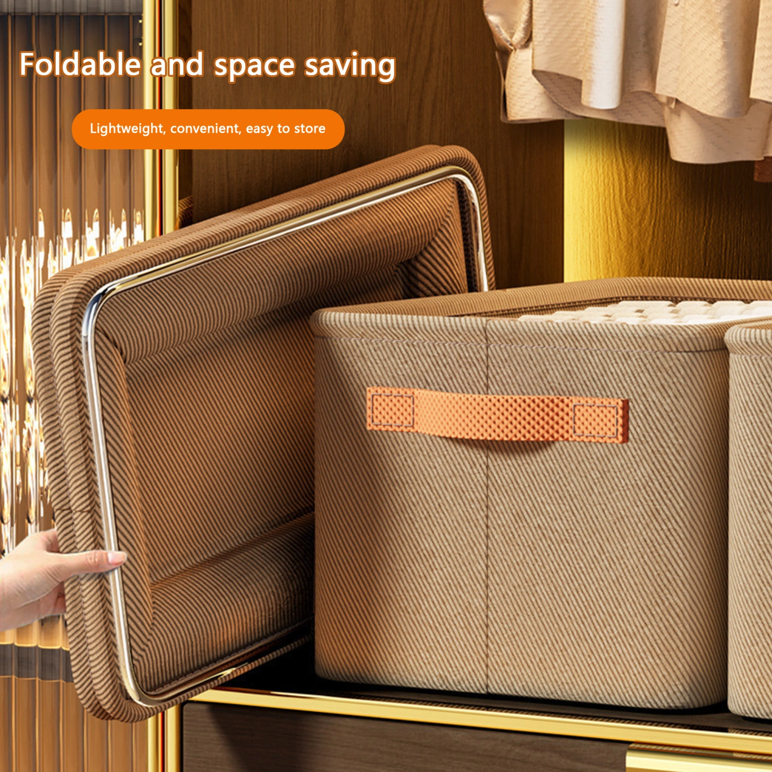 Clothes Organizer Drawer, Foldable Drawer Organizer with Hand Grips