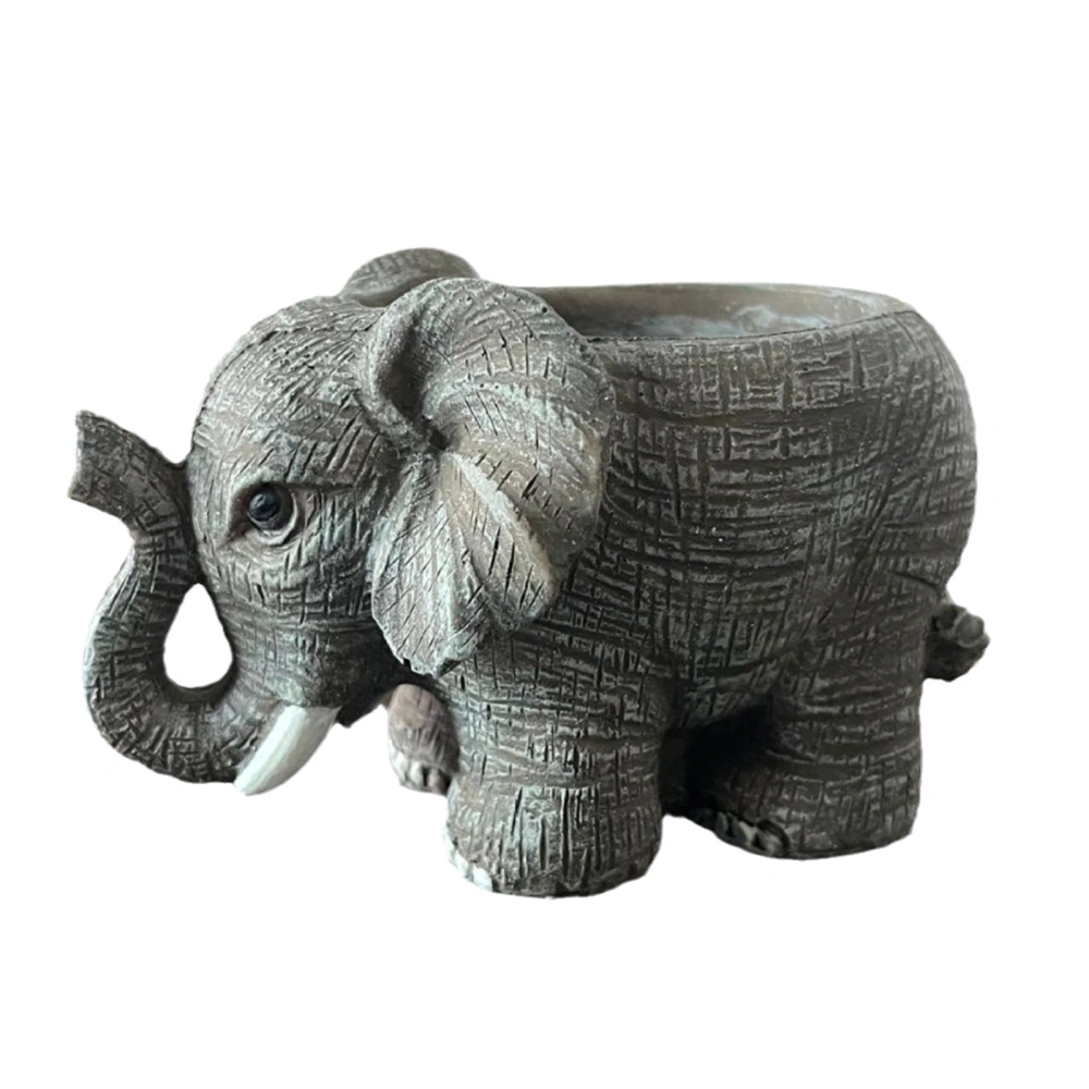 Resin Flower Pot, Funny Elephant Planter Succulent Pot Home Decor