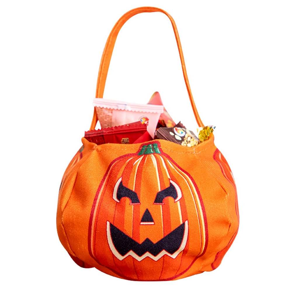 Halloween Gift Bag, Cute Large Capacity Pumpkin Print Treat Bag