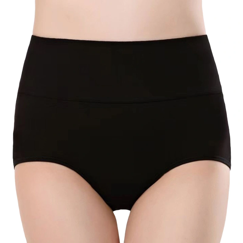 Women's Underwear Shorts Solid Color High Waist Stretch Briefs