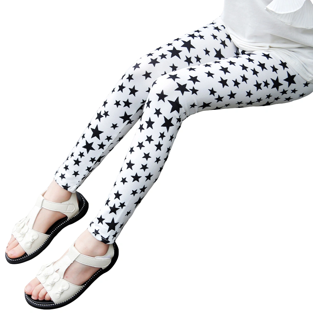 Girls Leggings Flower Print Soft Ankle Length Stretch Pants Yoga Trousers