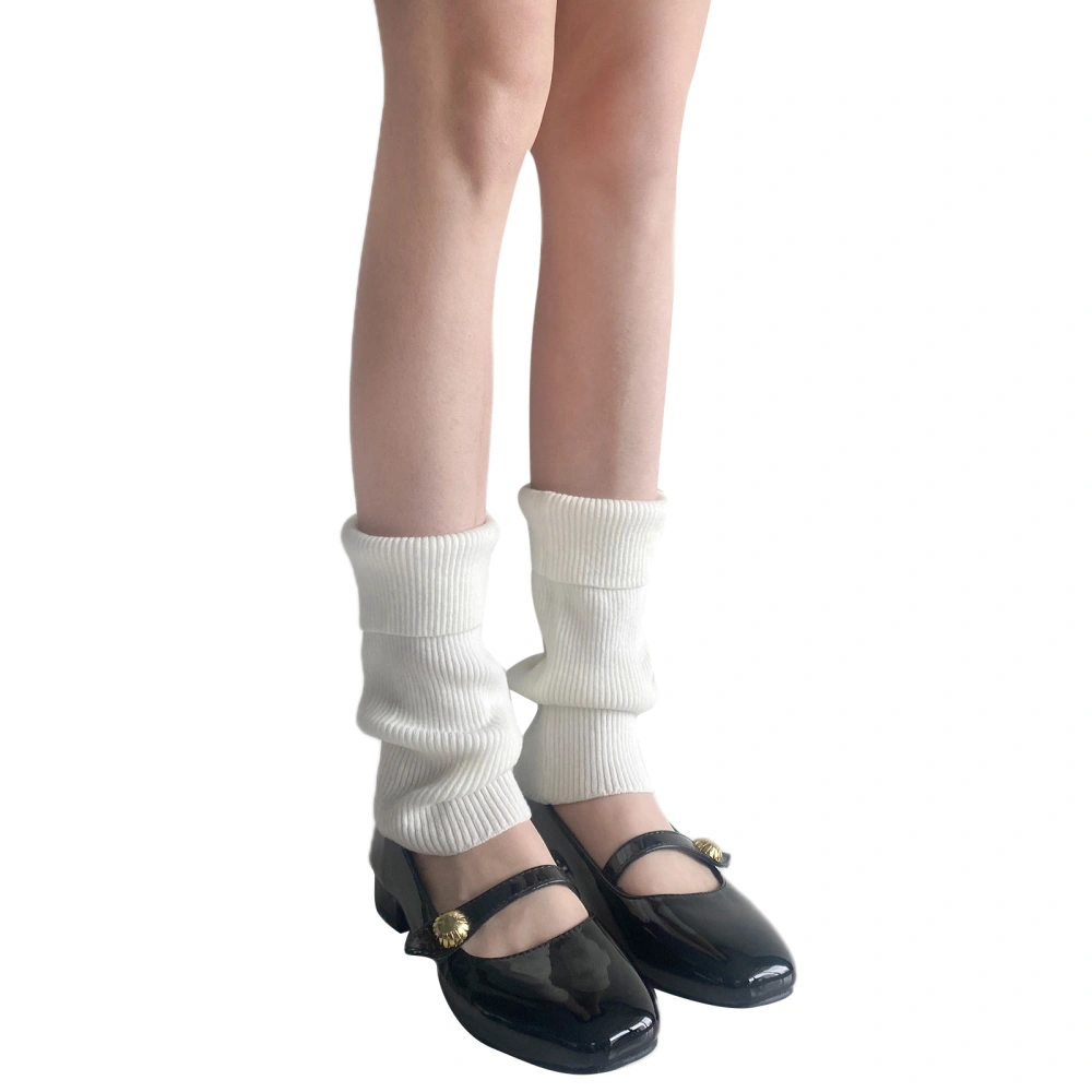 Women's Spring Summer Knee Socks Fold-over Leg Warmers Leg Sleeves