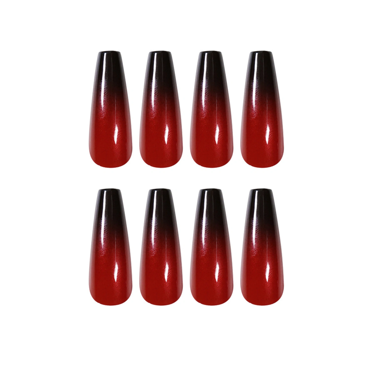 24PCS Press on Nails Long Fake Nails Full Cover Gradient False Nails