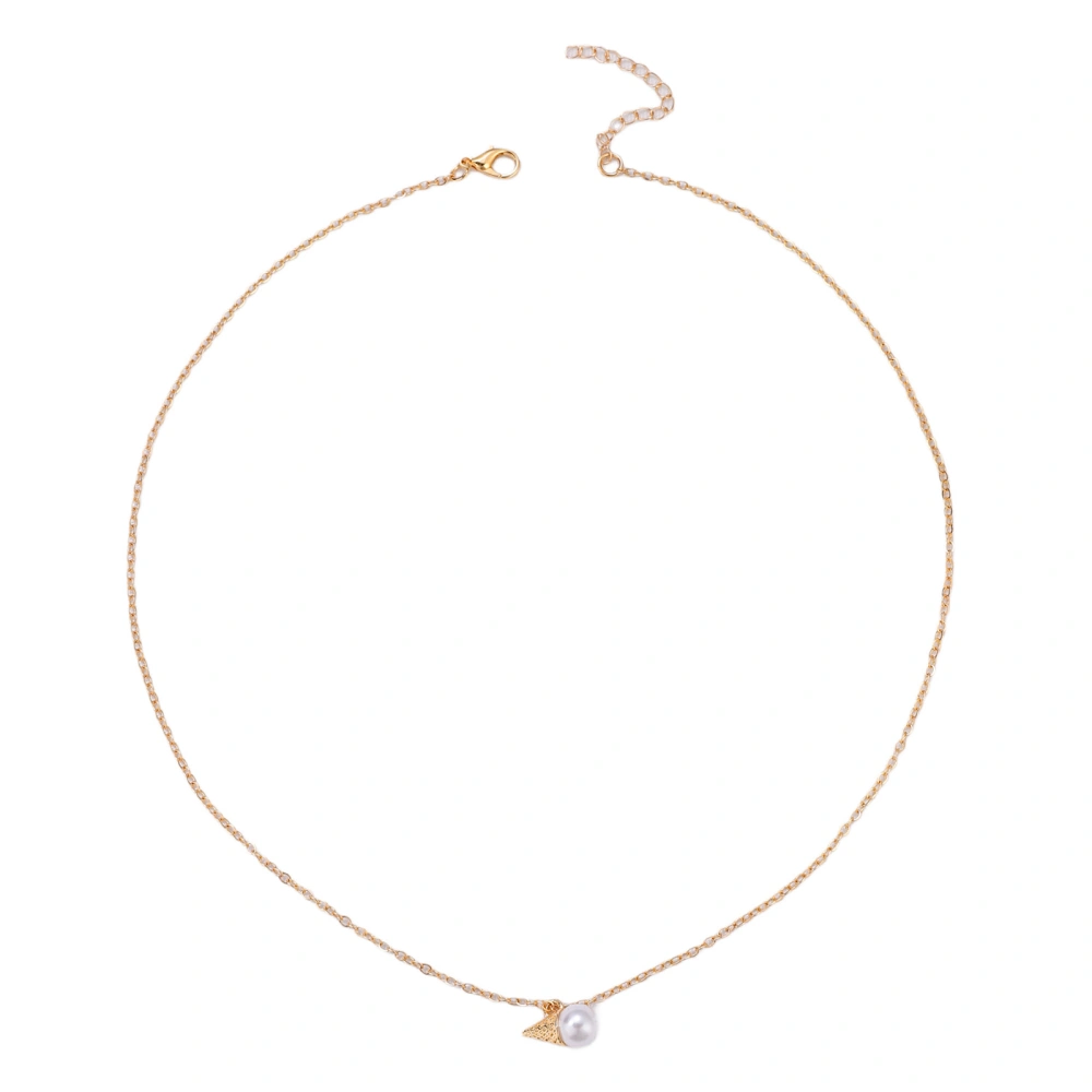 Pearl Ice Cream Pendant Necklaces Sweet Gold Clavicle Necklace 