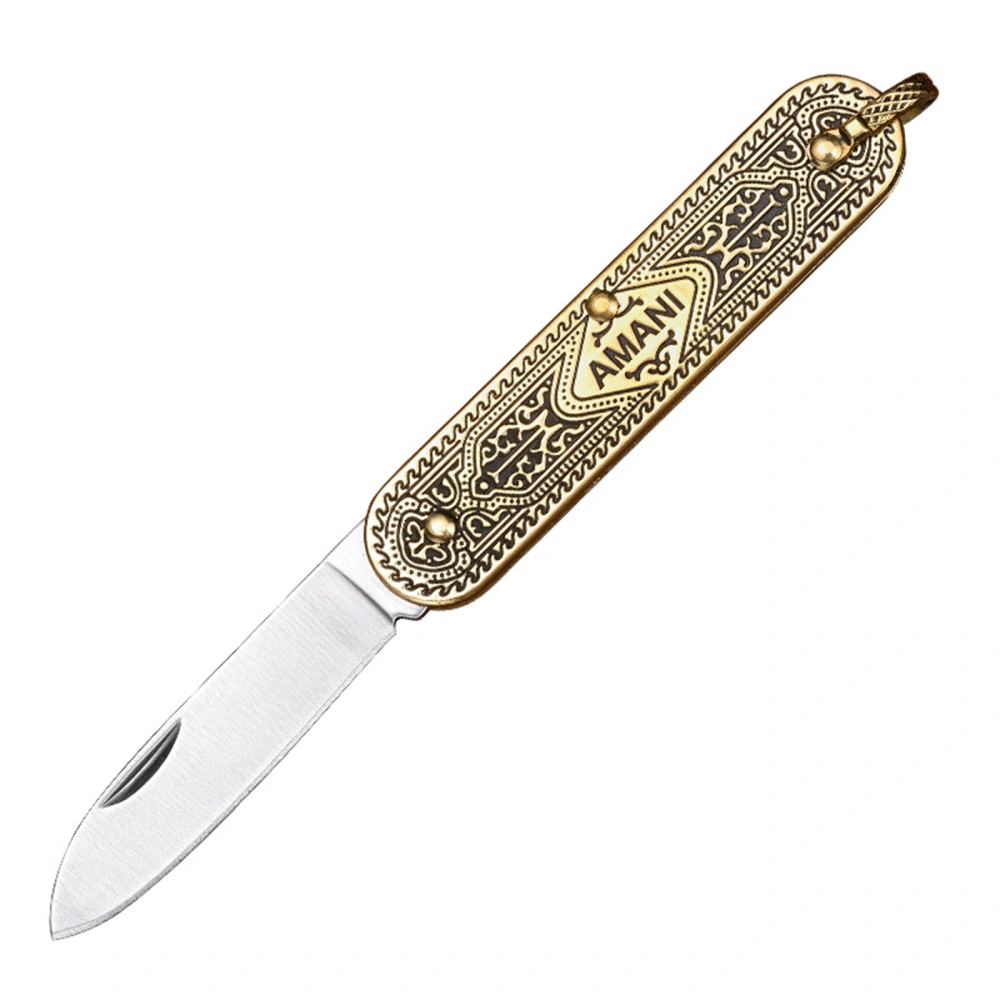 Small Pocket Knife Vintage Folding Knife Stainless Steel Fruit Peeler