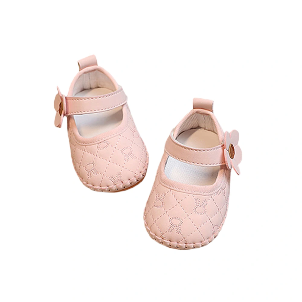 Baby Girl Synthetic Leather Flat Shoes Infant Flower Walker Crib Shoes