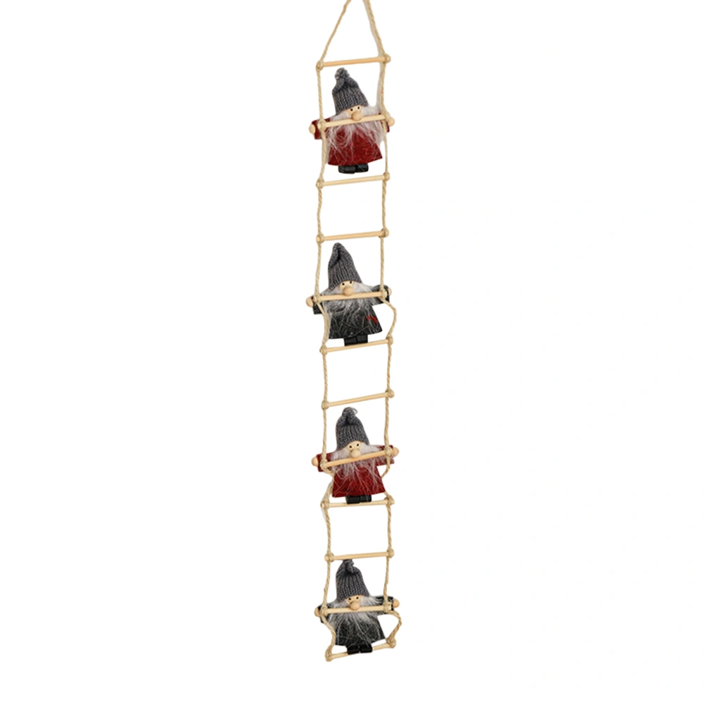 Santa Claus Felt Figurine Climbing Ladder Gnome Ornament for Bedroom