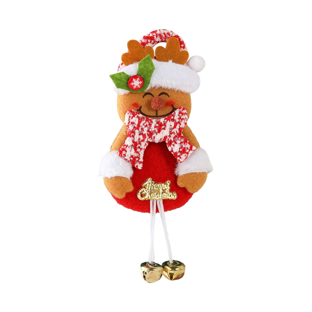 Christmas Tree Decoration Cartoon Plush Toy with Bell Hanging Decor