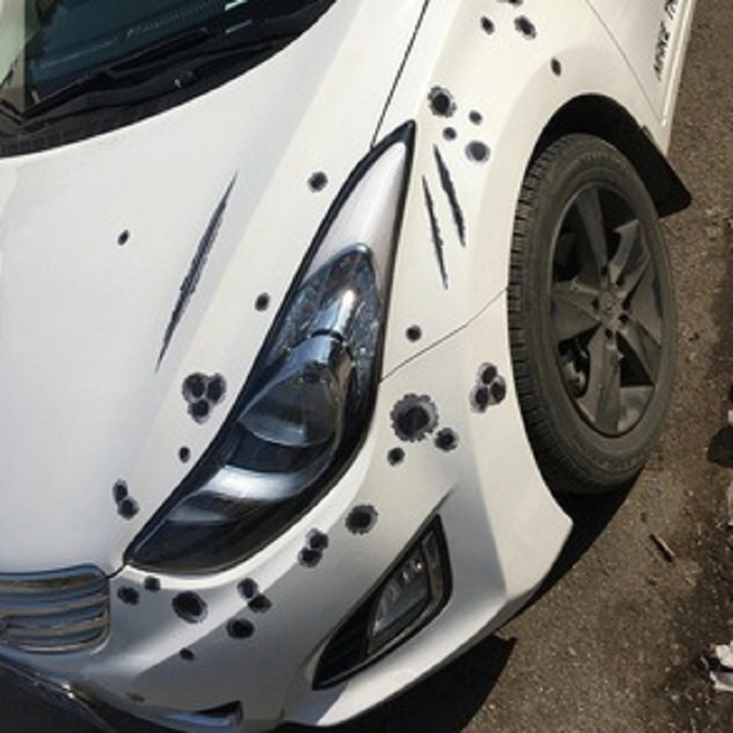 Car Sticker, Realistic DIY Bullet Hole Self-adhesive Car Decal