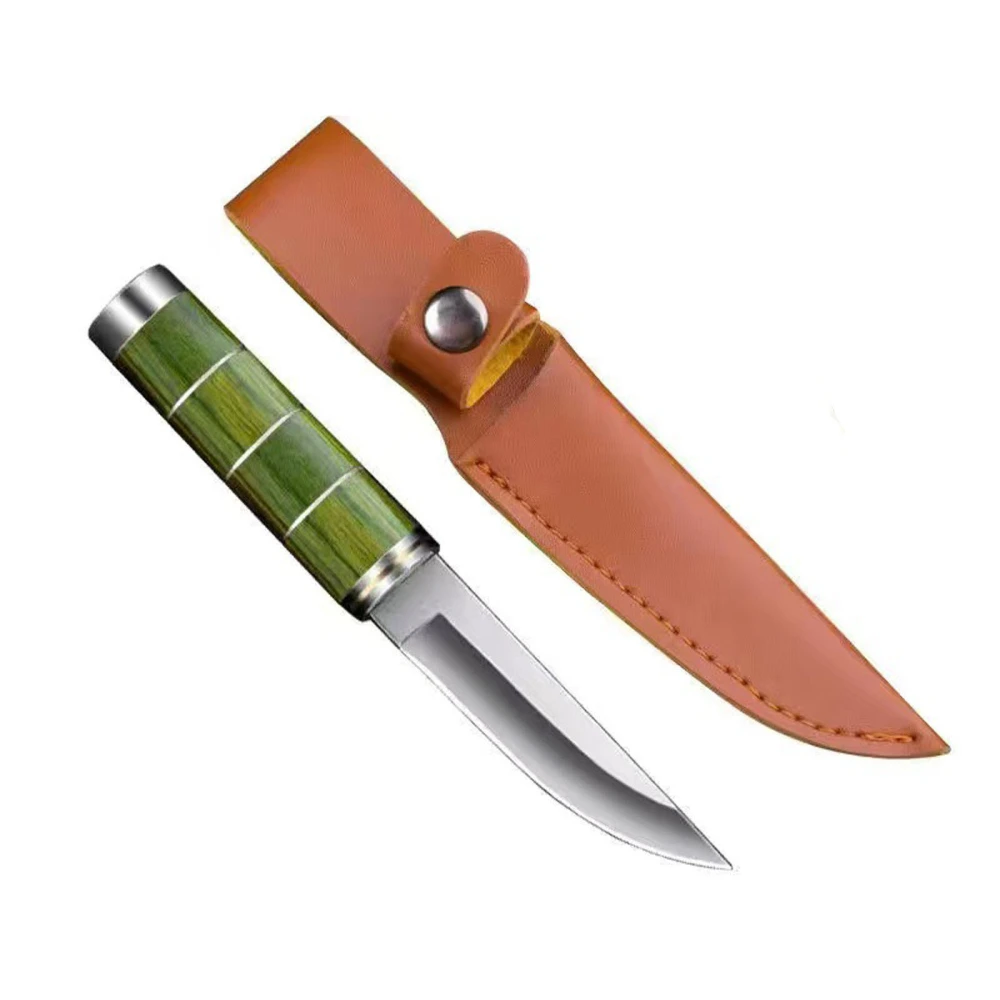 Chef Knife Portable Sharp Kitchen Knife with Leather Sheath Cover