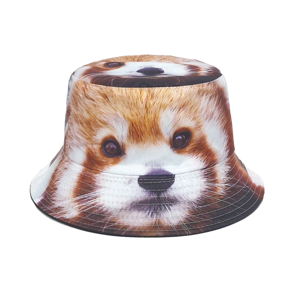 Women Men Bucket Hats Cute Animal Print Sun Caps Fisherman Hats