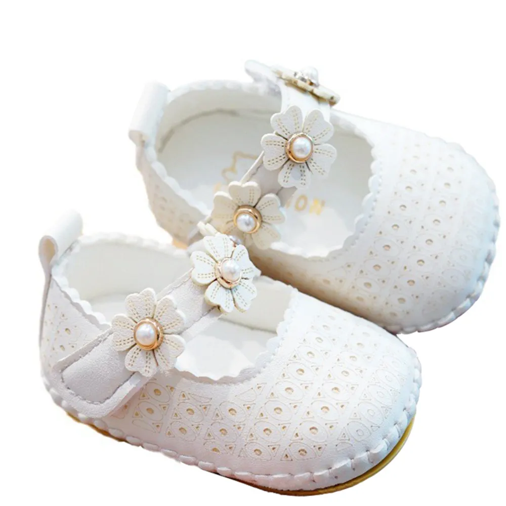 Infant Baby Girls Moccasins Flower Soft Sole Flat Shoes Prewalker