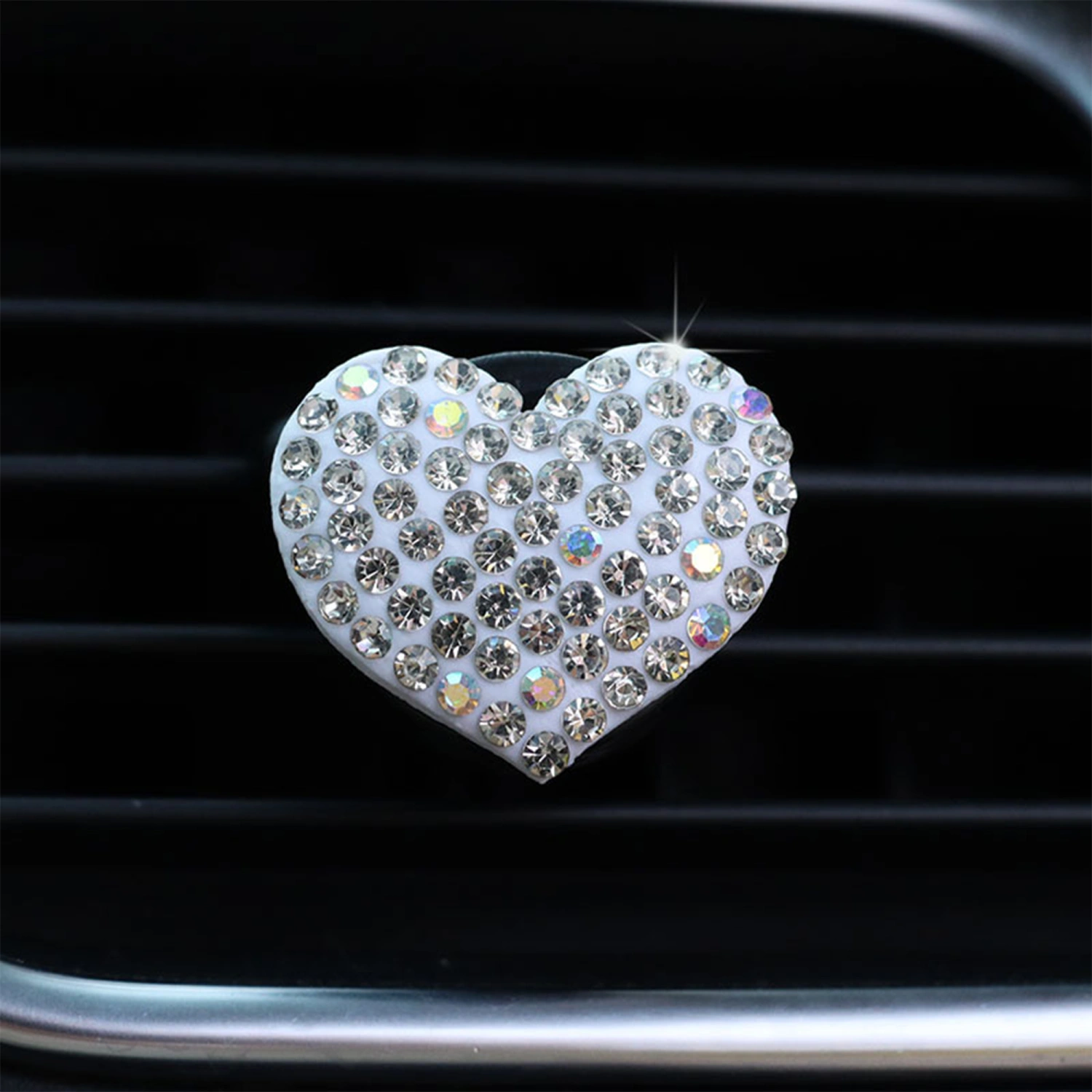 Car Air Freshener Sparkle Heart Air Vent Clips Interior Decorations