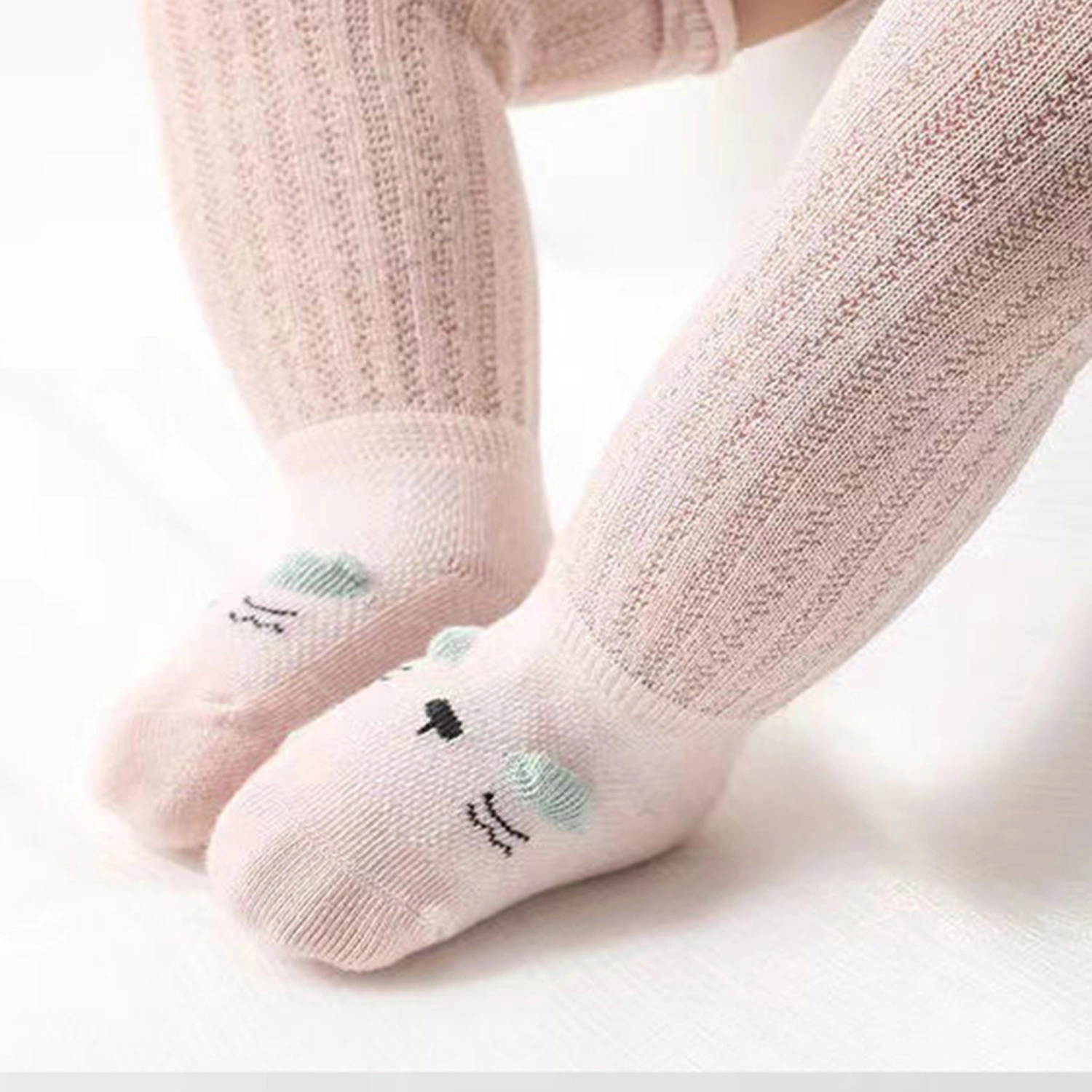 Baby Socks for Girls and Boys Cartoon Embroidery Thigh-High Socks