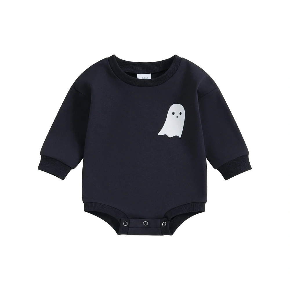 Baby Halloween Romper Ghost Checkered Long Sleeve Fall Jumpsuits