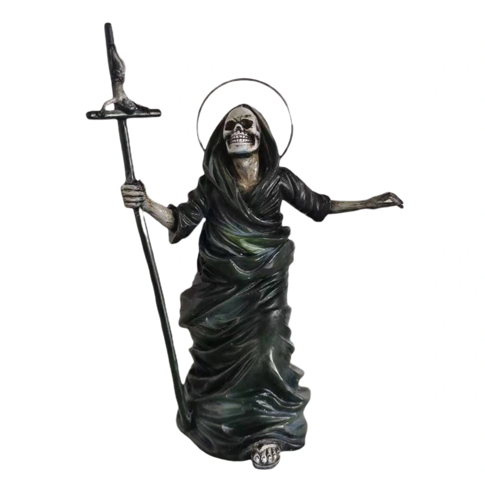 Halloween Skeleton, Resin Grim Reaper Statue Desktop Ornament