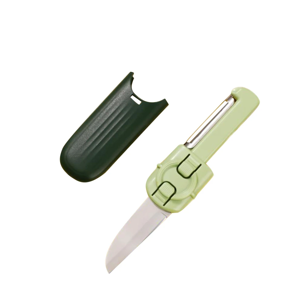 Folding Paring Knives Portable Peeling Knife with Rotatable Peeler 