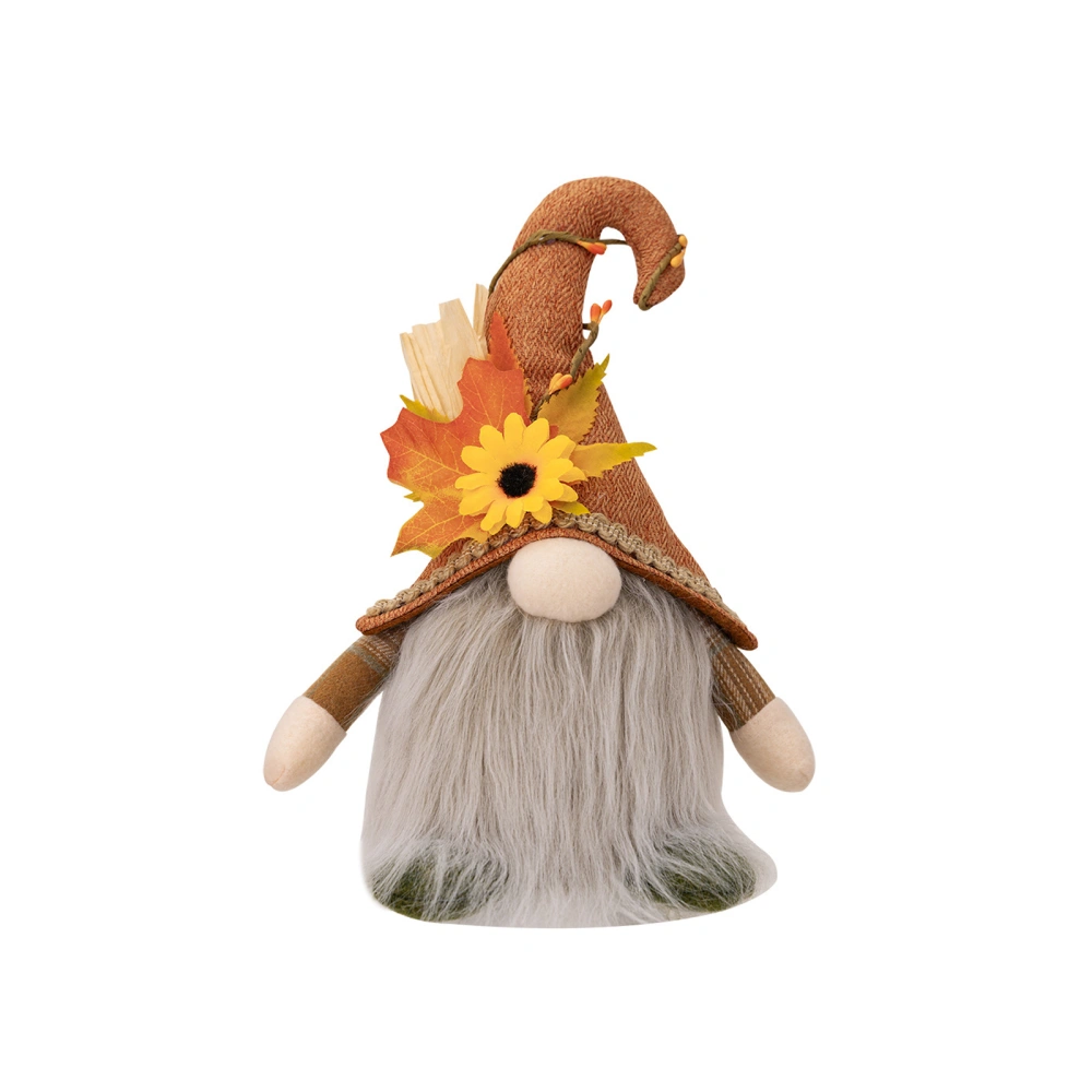 Light up Fall Gnomes Thanksgiving Gnomes with Maple Leaf Sunflower Hat