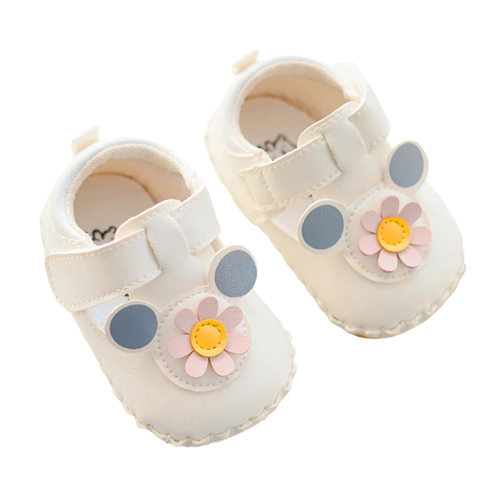 Baby Girls Mary Jane Flats 3D Flower Infant Dress Shoes Non-Slip