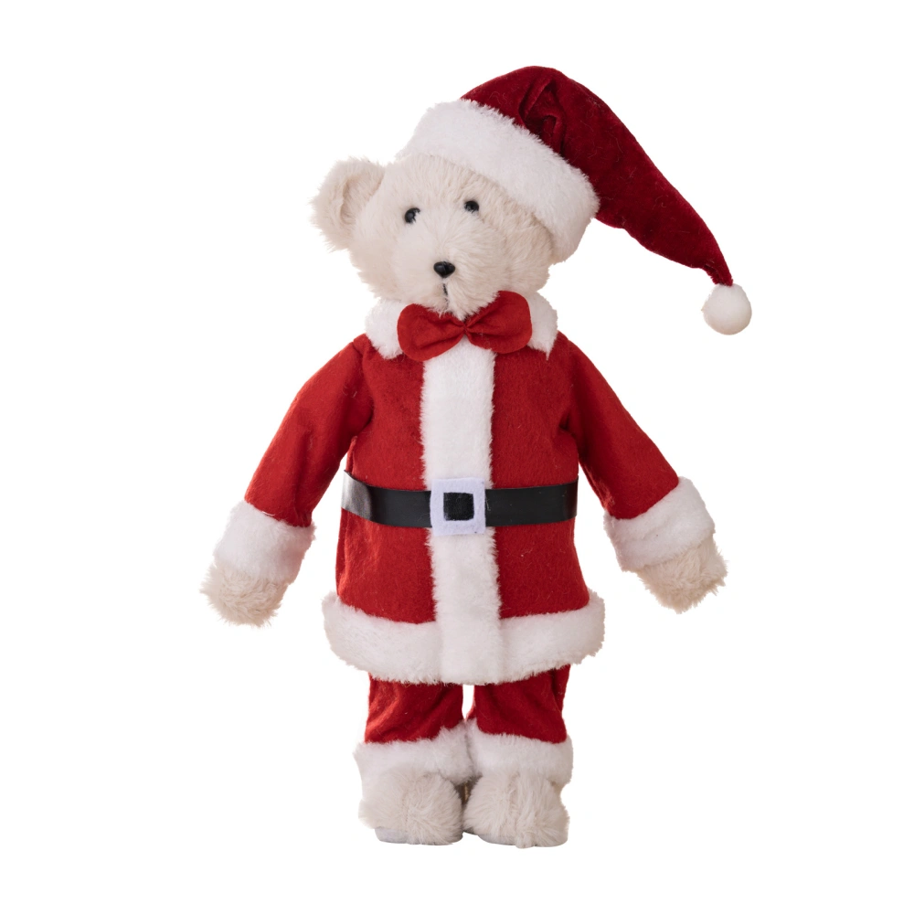 Christmas Plush Toy Cute Standing Bear Stuffed Animals Soft Doll 