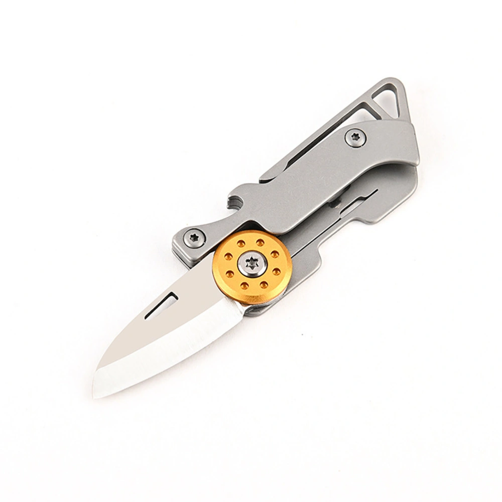 Folding Knife, Outdoor Survival Portable Mini Knife with Bottle Opener