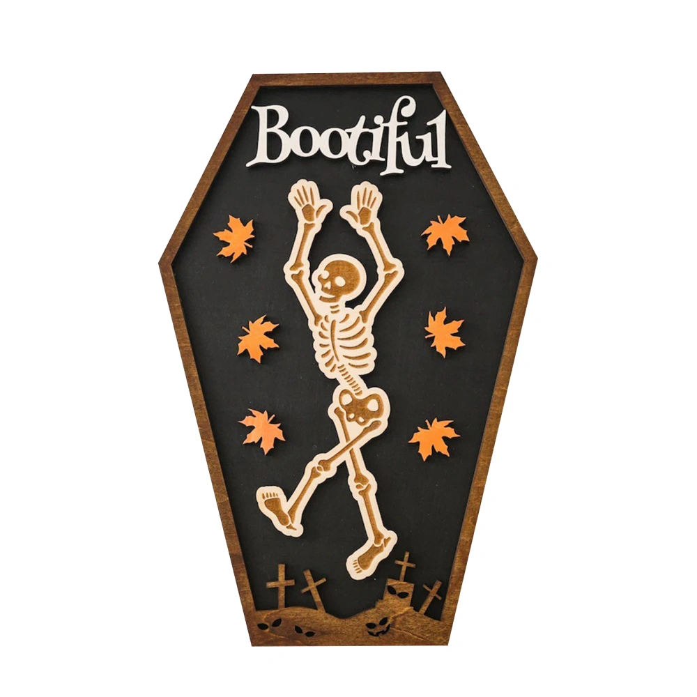 Halloween Wooden Decor Skeleton Signs Skull Music Wall Decorations