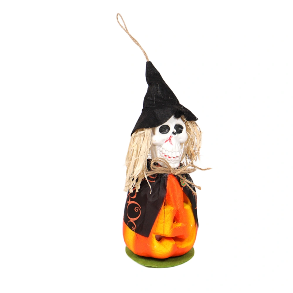 Halloween Hanging Ornament Lighted Battery Powered Pumpkin Witch Decor