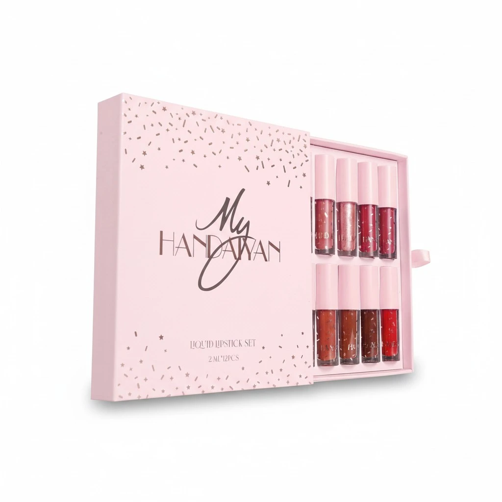 Lip Gloss Set Waterproof Liquid Matte Lipsticks Blush Makeup Cosmetics
