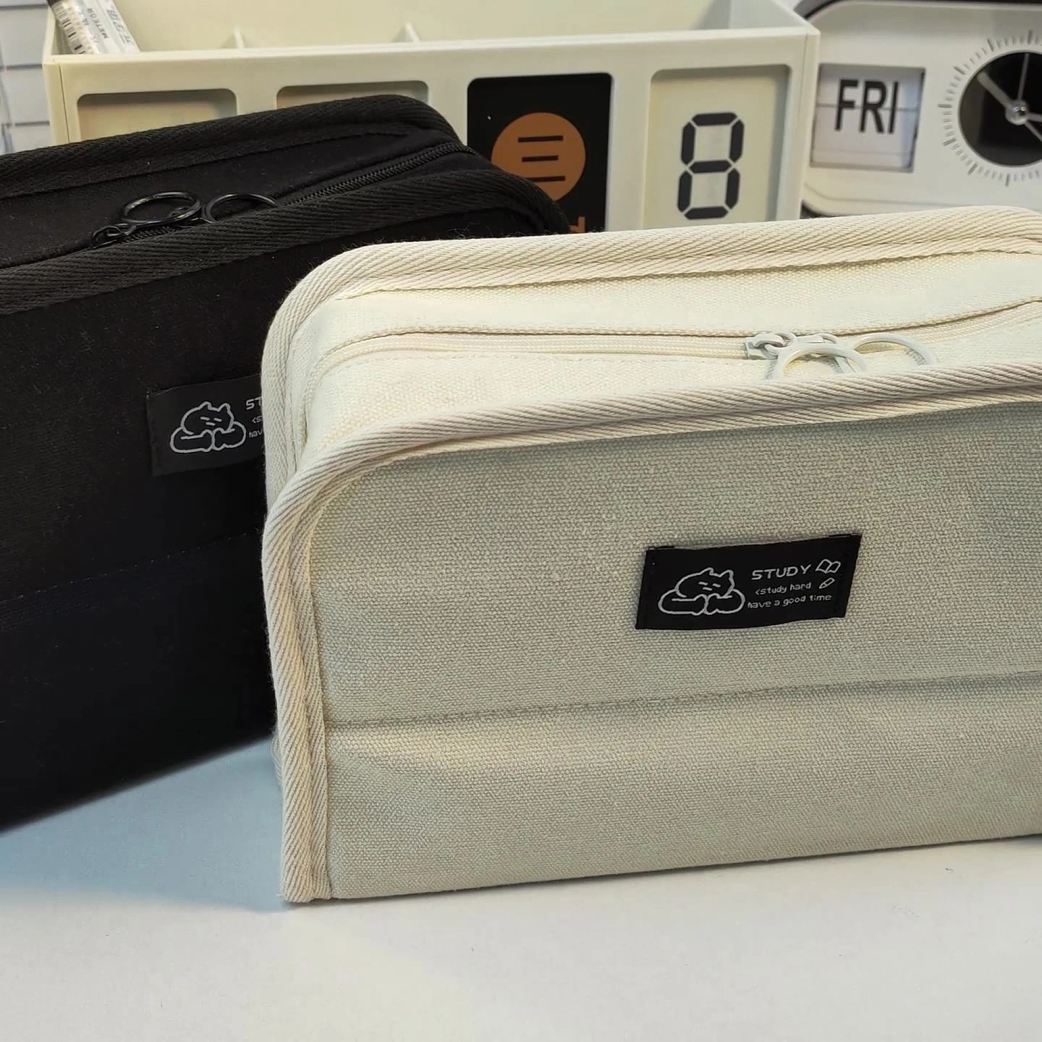 Cute Pencil Case Organizer Large Capacity Zipper Pencil Pouch Bag