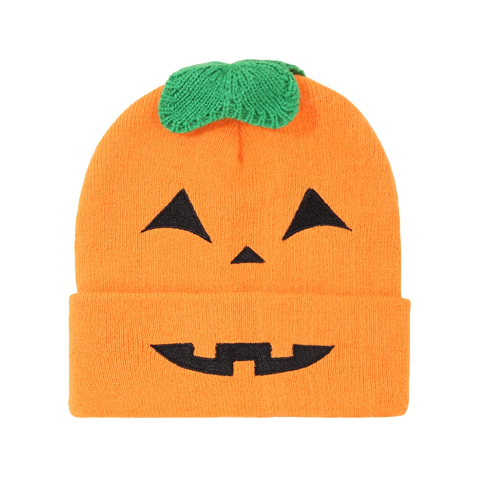 Mommy and Me Halloween Pumpkin Hat Pumpkin Embroidery Knitted Beanies