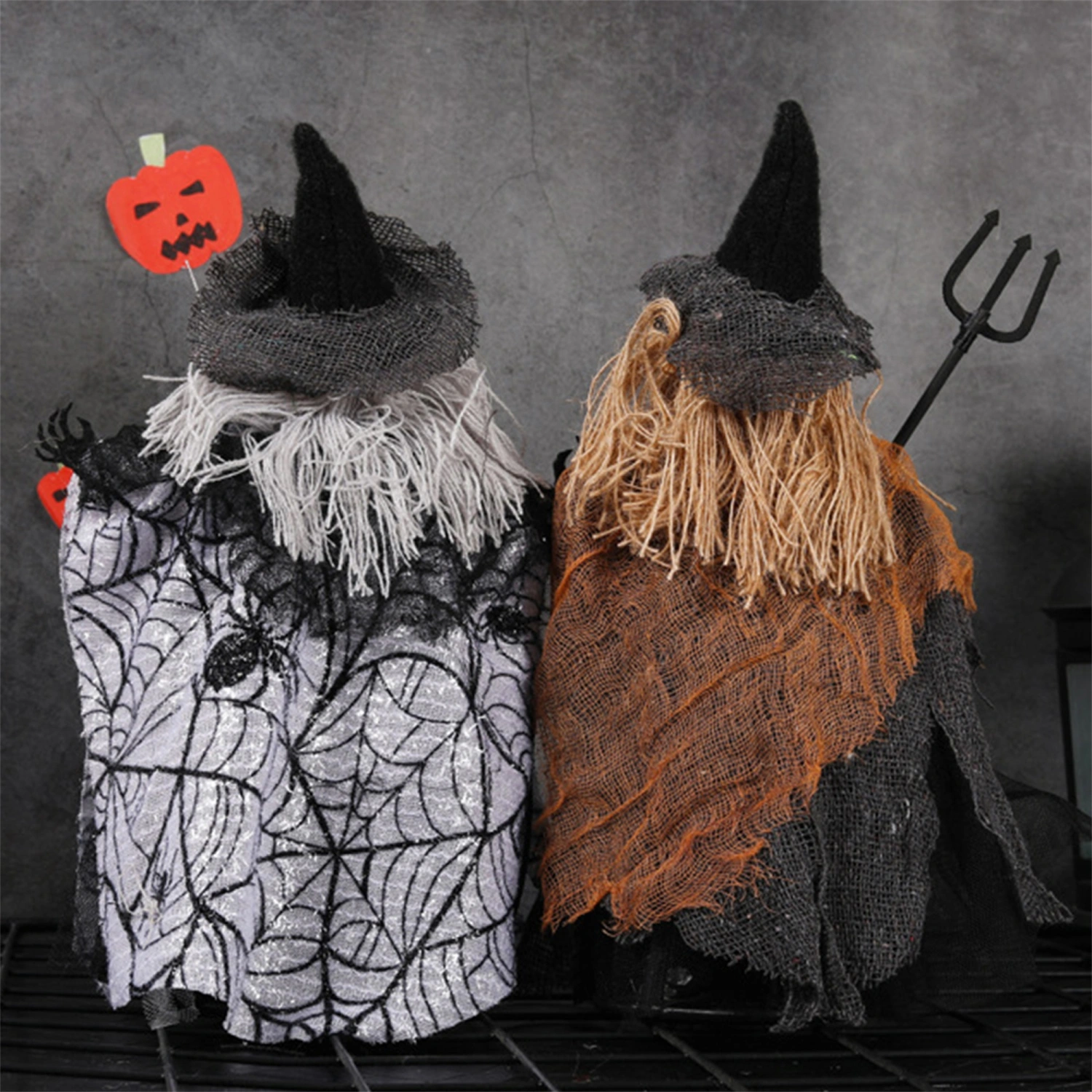 Halloween Decoration Gothic Style Witch Ghost Tree Topper Desk Decor